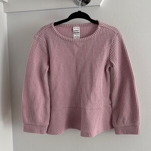 Carter’s Light Pink Waffle Knit Peplum Top